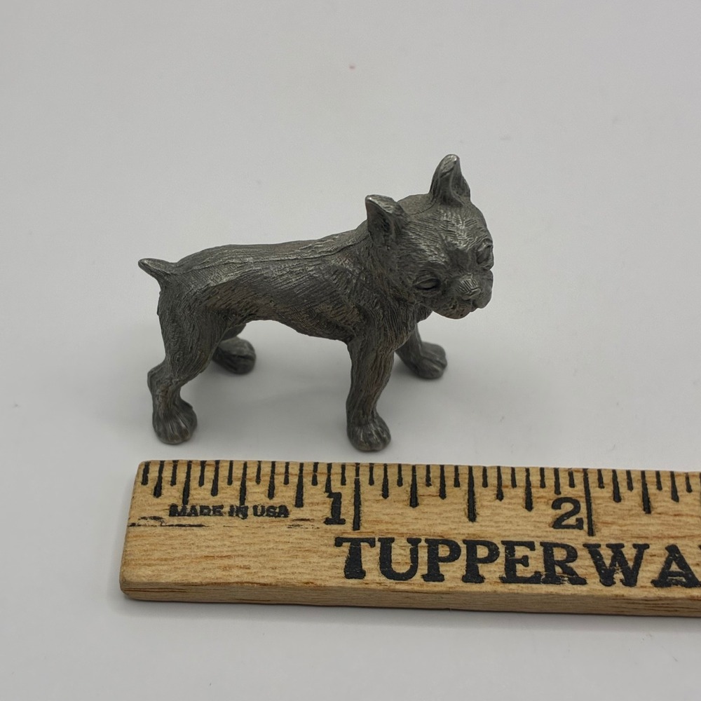 Spoontiques Pewter Boston Terrier French Bulldog Miniature Dog Figurine Vintage - Picture 5 of 5